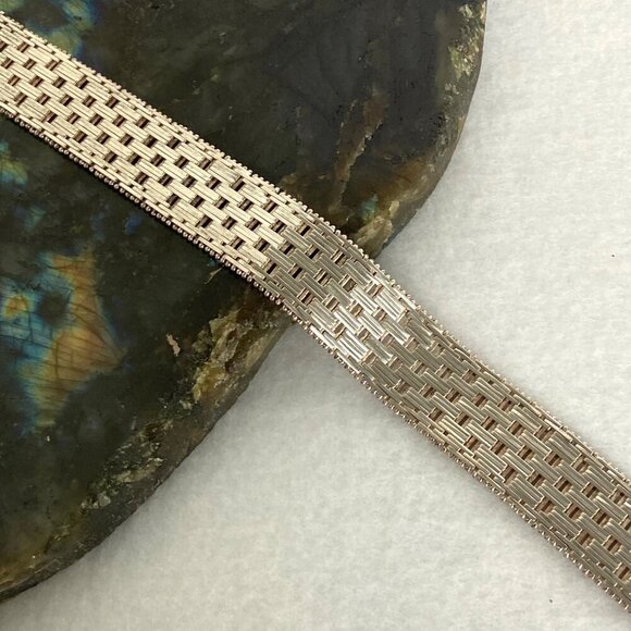 Italian Milor Sterling Silver 925 Heavy 16mm Wide Woven Riccio Bracelet 7.25" - Picture 7 of 16